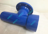 High Pressure Socket Spigot Tee Cement Mortar Lining With Flanged Branch supplier