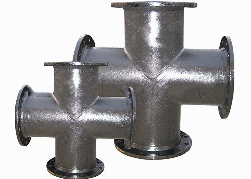 Flanged Cross Ductile Iron Pipe Flanged Fittings DN80 - DN600mm EN545 Standard supplier