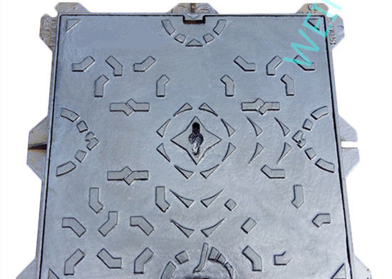 Heavy Duty Ductile Iron Manhole Cover Frame Square Water Soluble Black Paint supplier